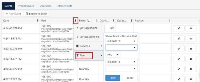 Table Filter